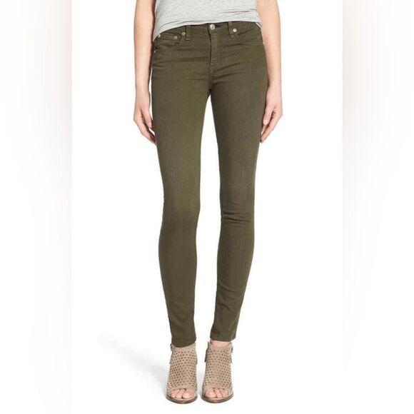 rag & bone  Skinny Jeans in Green Army  Women's Size 26 - Picture 1 of 13